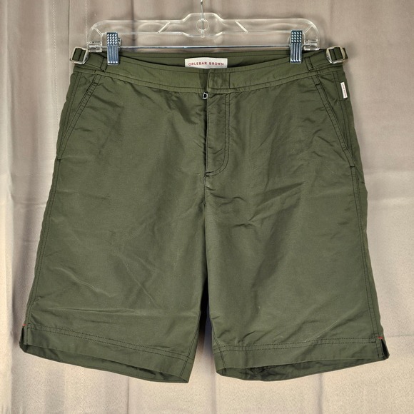 Orlebar Brown Mens Olive Green Dane II Swim Shorts 32
